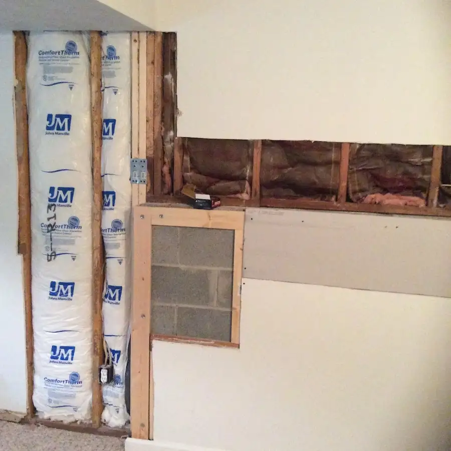 Wall insulation replacement during Contents Cleaning & Restoration in Bloomingdale